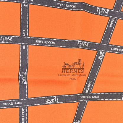 Hermes Silk Bolduc Scarf 90 Orange 2 of 3