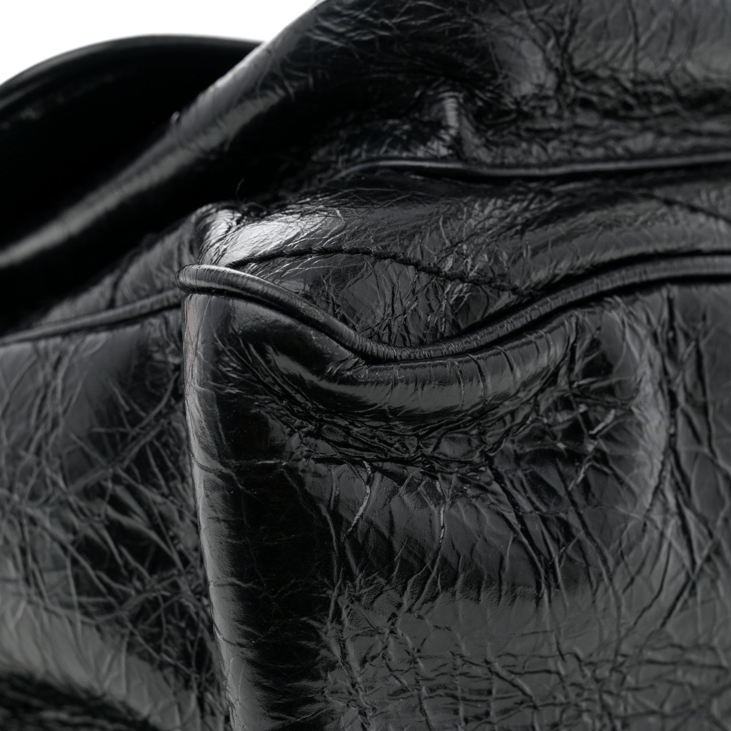 Saint Laurent Crinkled Calfskin Matelasse Monogram Large Niki Chain Satchel Black 11 of 11