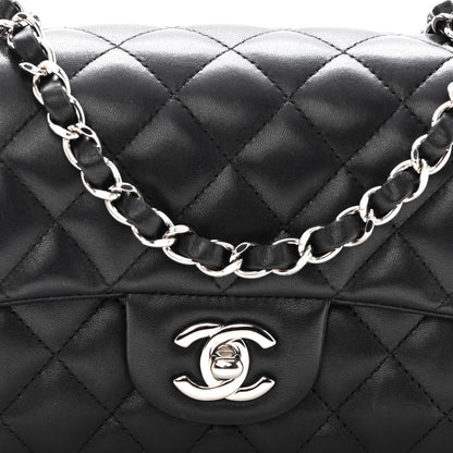 Chanel Lambskin Quilted Mini Rectangular Flap Black 7 of 10
