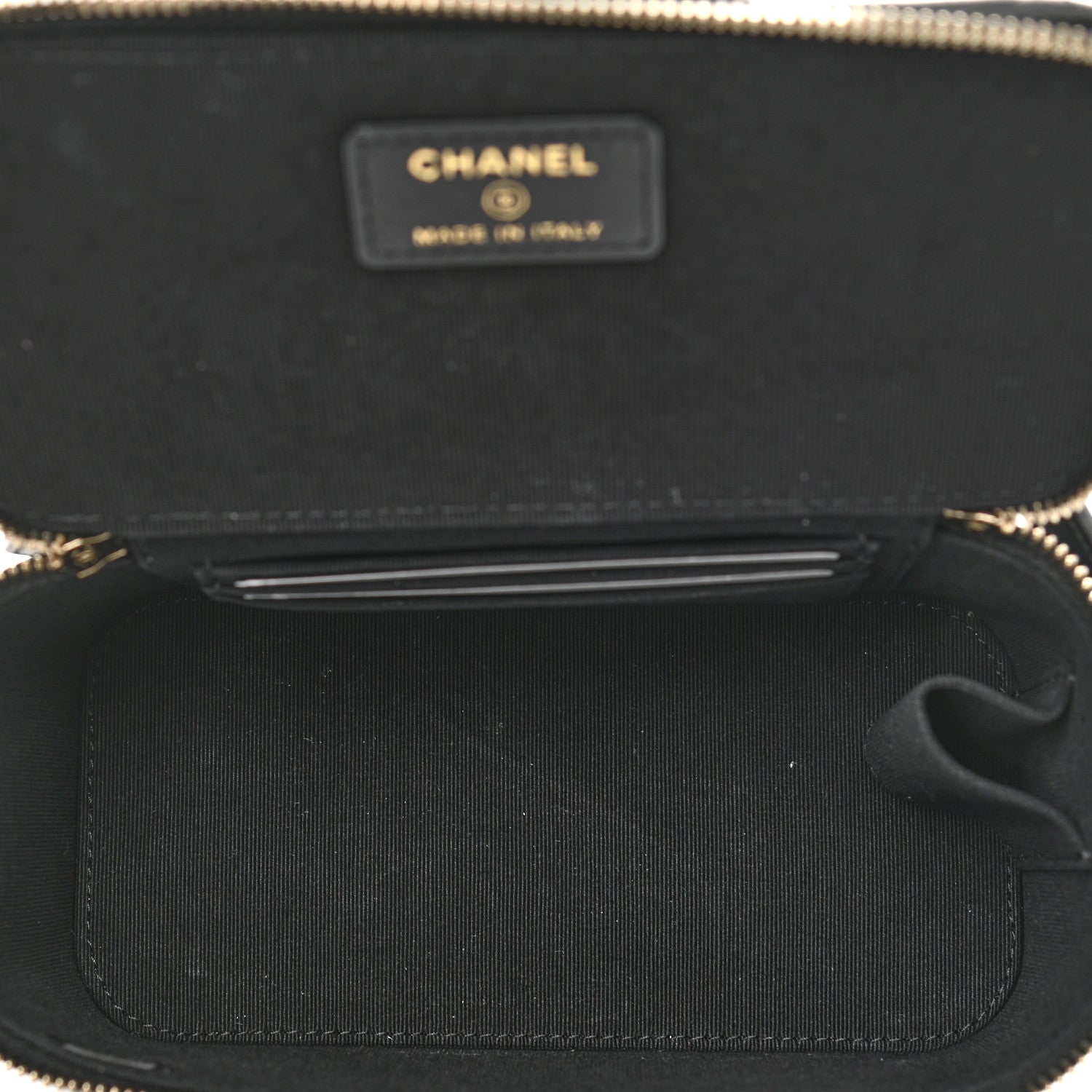 Chanel Lambskin Quilted Small Top Handle Vanity Case With Chain Black 5 of 10