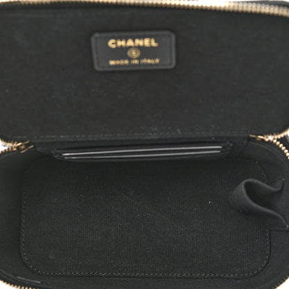 Chanel Lambskin Quilted Small Top Handle Vanity Case With Chain Black 5 of 10