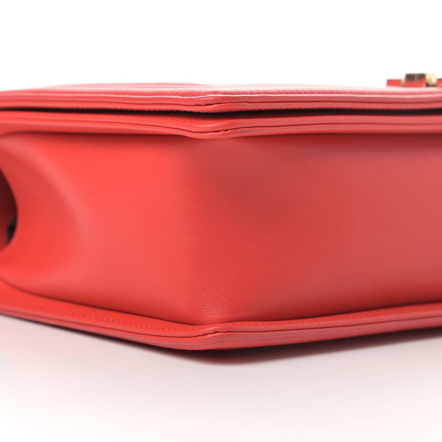 Calfskin Quilted New Medium Boy Flap Red