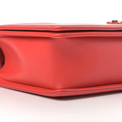 Chanel Calfskin Quilted New Medium Boy Flap Red 9 of 11