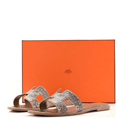 Hermes Lizard Oran Sandals 40 Ombre 10 of 10