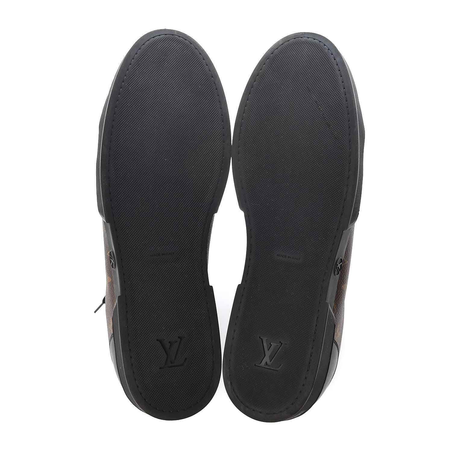 Louis Vuitton Calfskin Monogram Luxembourg Sneakers 12 Black 9 of 10