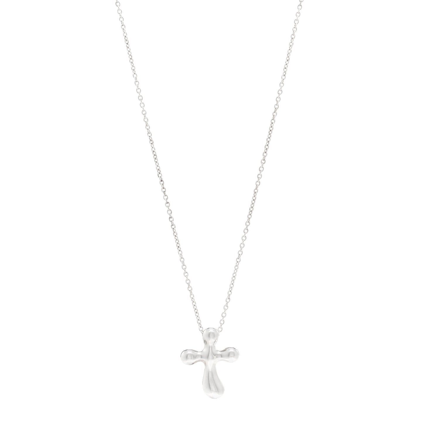 Sterling Silver 14mm Elsa Peretti Cross Pendant Necklace