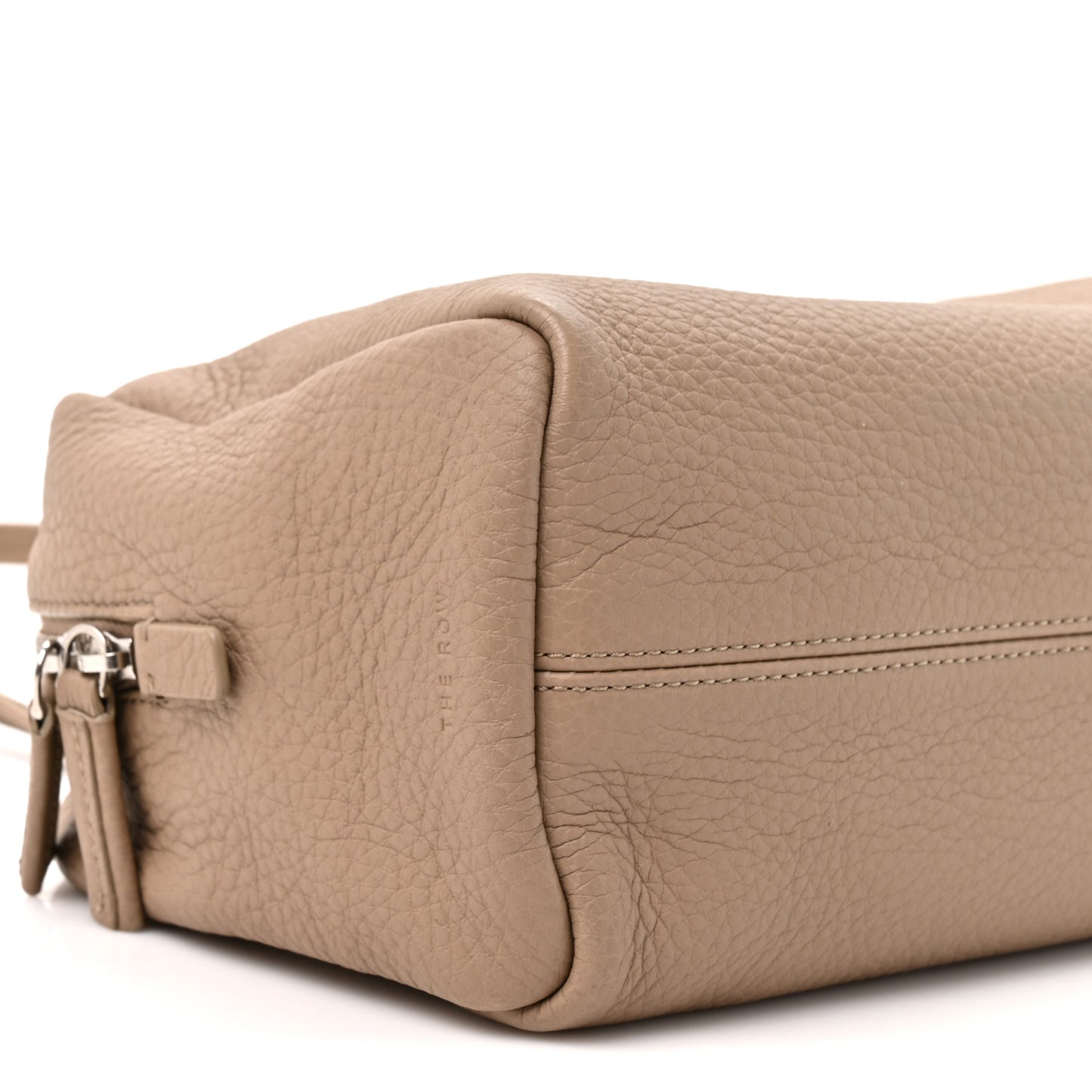 Grained Calfskin Astra Bowling Bag Dark Taupe