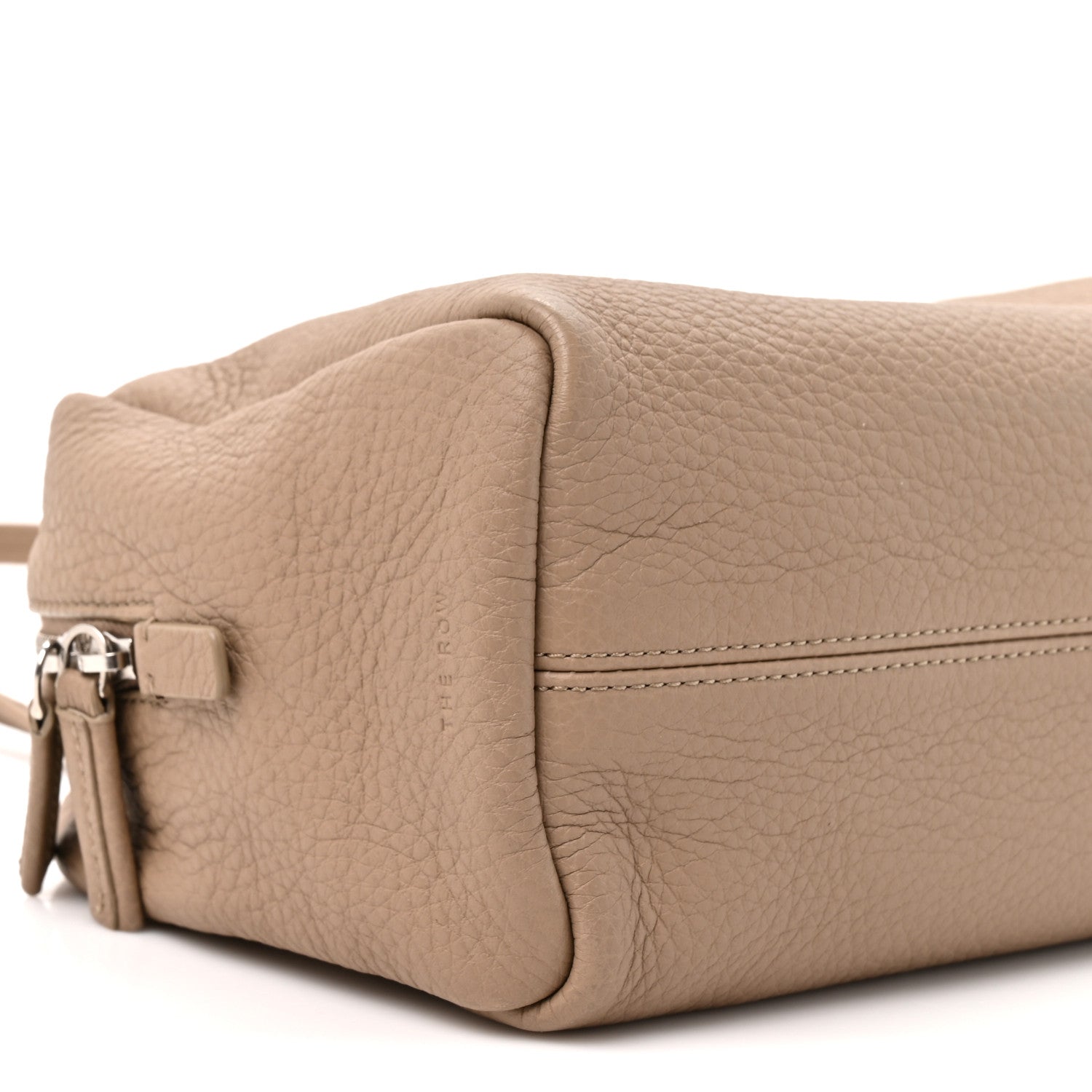 The Row Grained Calfskin Astra Bowling Bag Dark Taupe 8 of 9