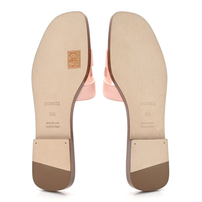 Hermes Epsom Oran Sandals 36.5 Rose Pale 5 of 9