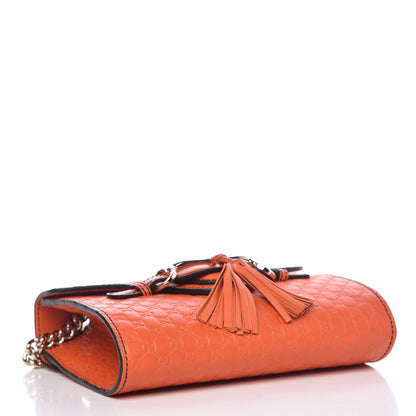 Gucci Soft Microguccissima Mini Emily Chain Shoulder Bag Sun Orange 4 of 7