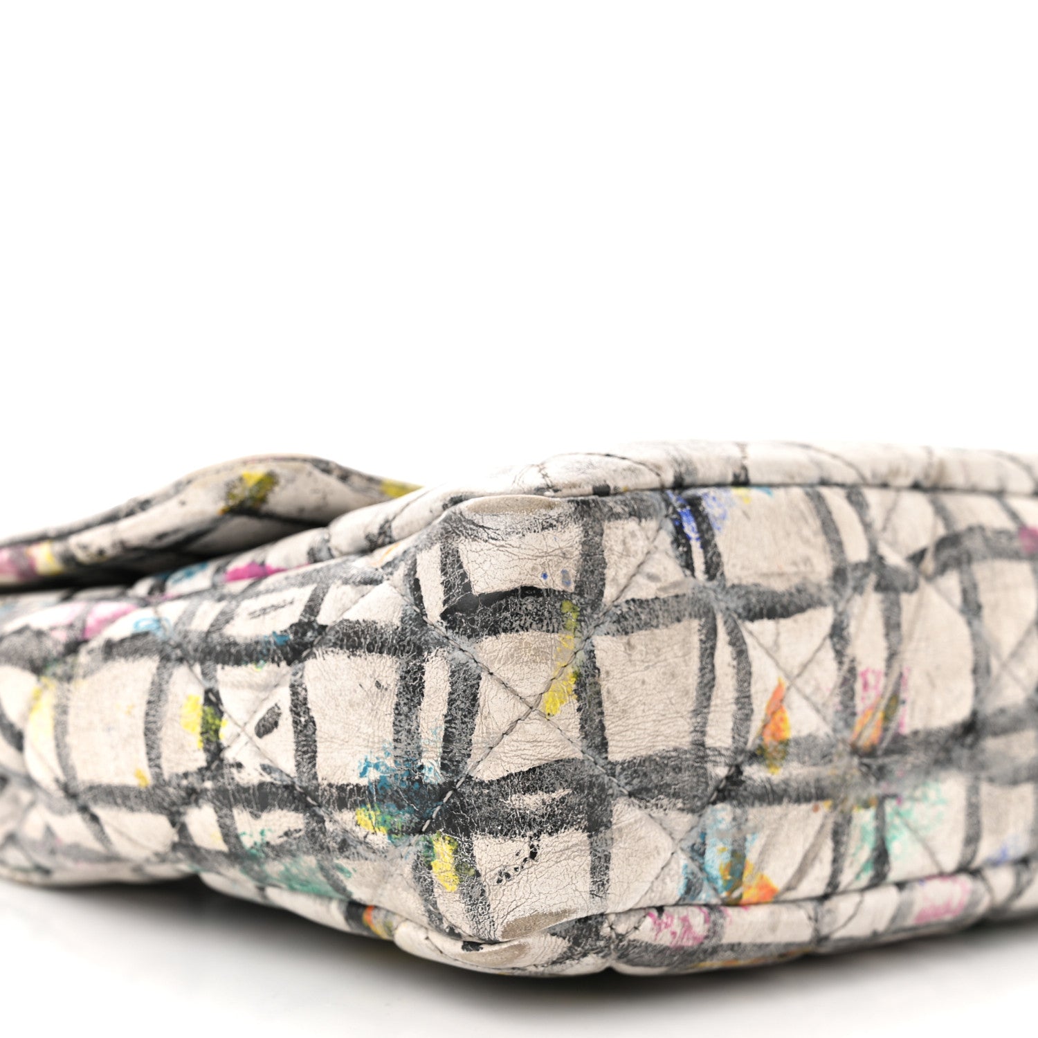 Chanel Calfskin Hand Painted Graffiti Flap Multicolor 9 of 11