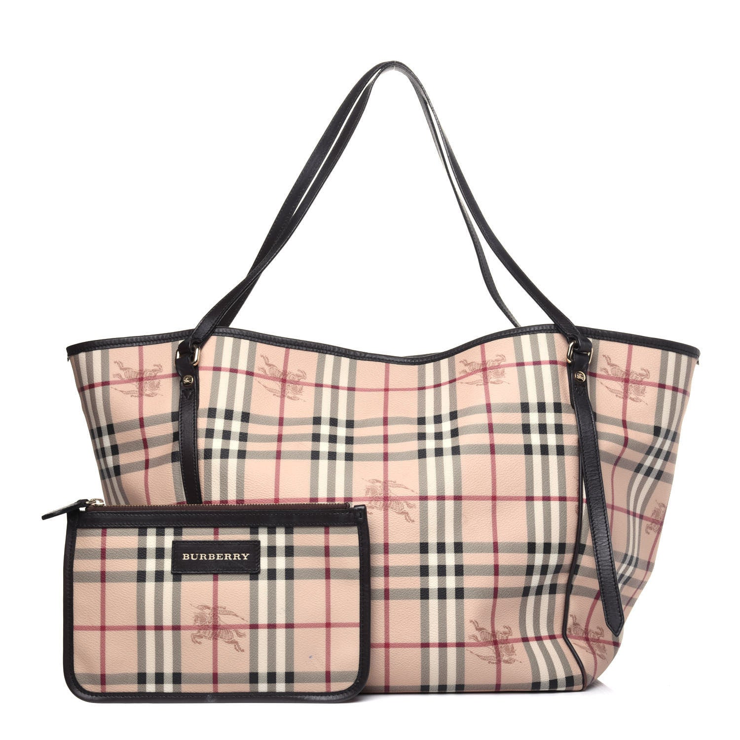 Burberry Haymarket Check Large Canterbury Tote Chocolate 1 of 21