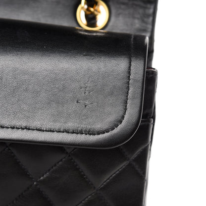 Chanel Lambskin Quilted Medium Double Flap Black 10 of 14