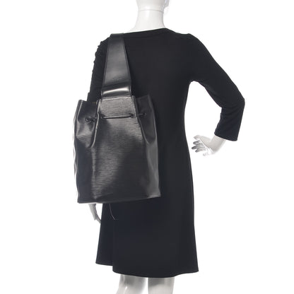 Louis Vuitton Epi Sac a Dos Drawstring Bag Black 2 of 11
