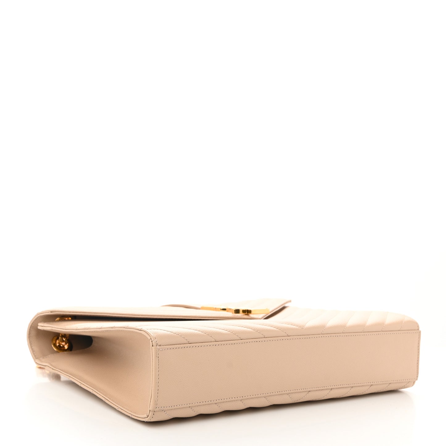 Grain De Poudre Matelasse Chevron Large Monogram Satchel Nude Powder