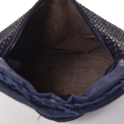 Bottega Veneta Nappa Silk Mini Ponza Devore Fuzzy Hobo Indigo 5 of 10