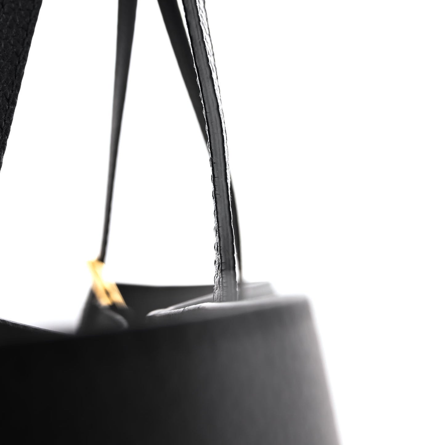 Grained Calfskin Skull Open Shopper Tote Black