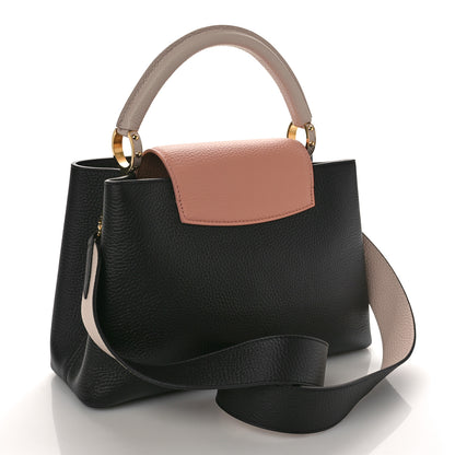 Louis Vuitton Taurillon Capucines MM Black Rose Trianon Pink Coquille Beige 3 of 9