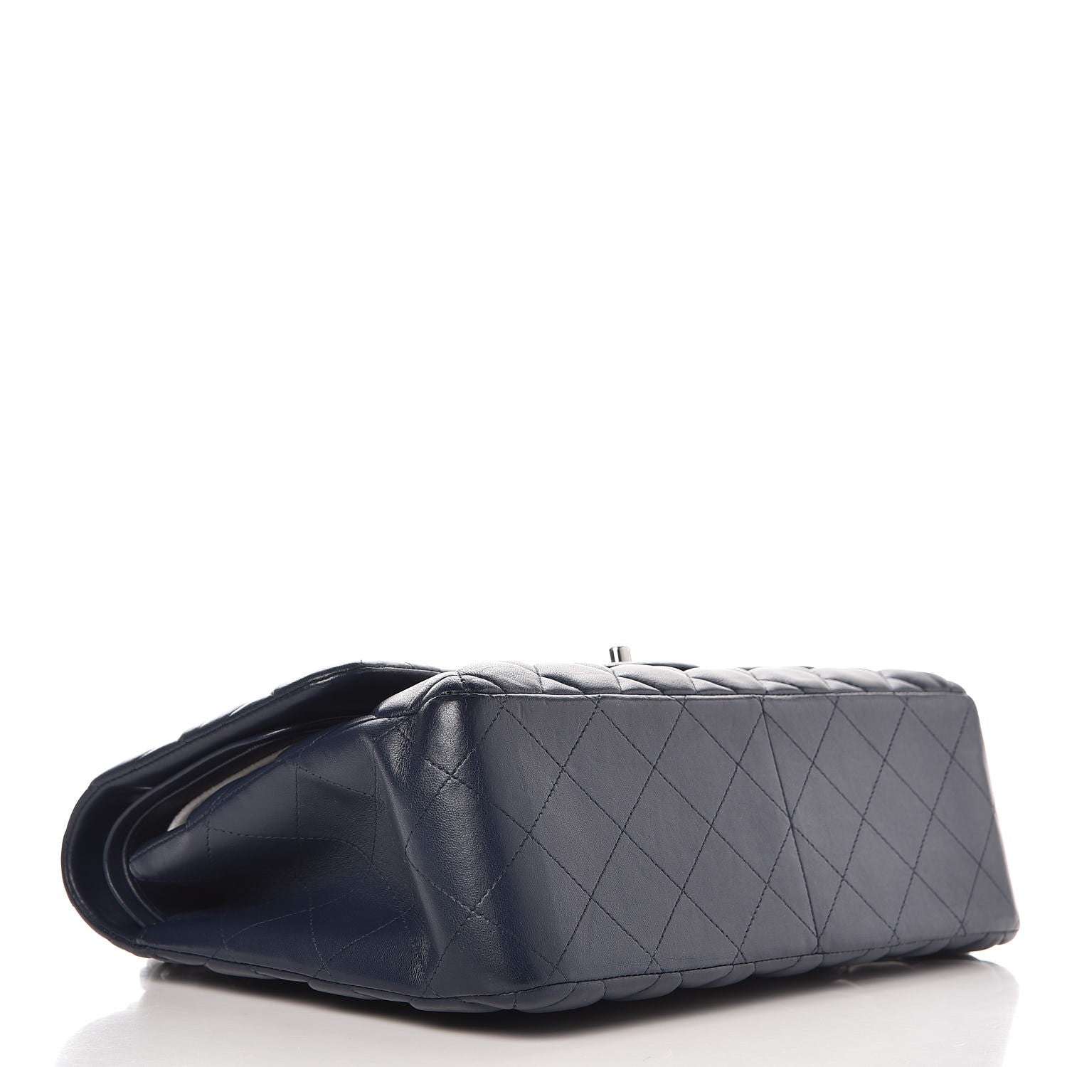 Chanel Lambskin Quilted Jumbo Double Flap Navy 8 of 21
