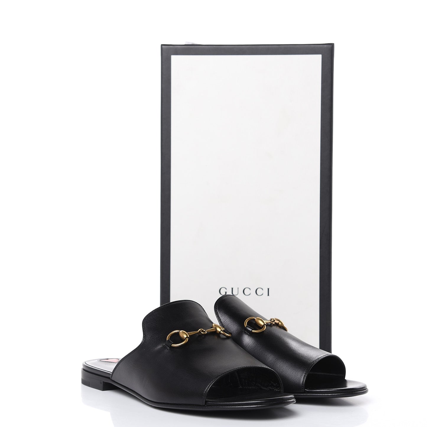 Malaga Kid Horsebit Slide Sandals 39 Black
