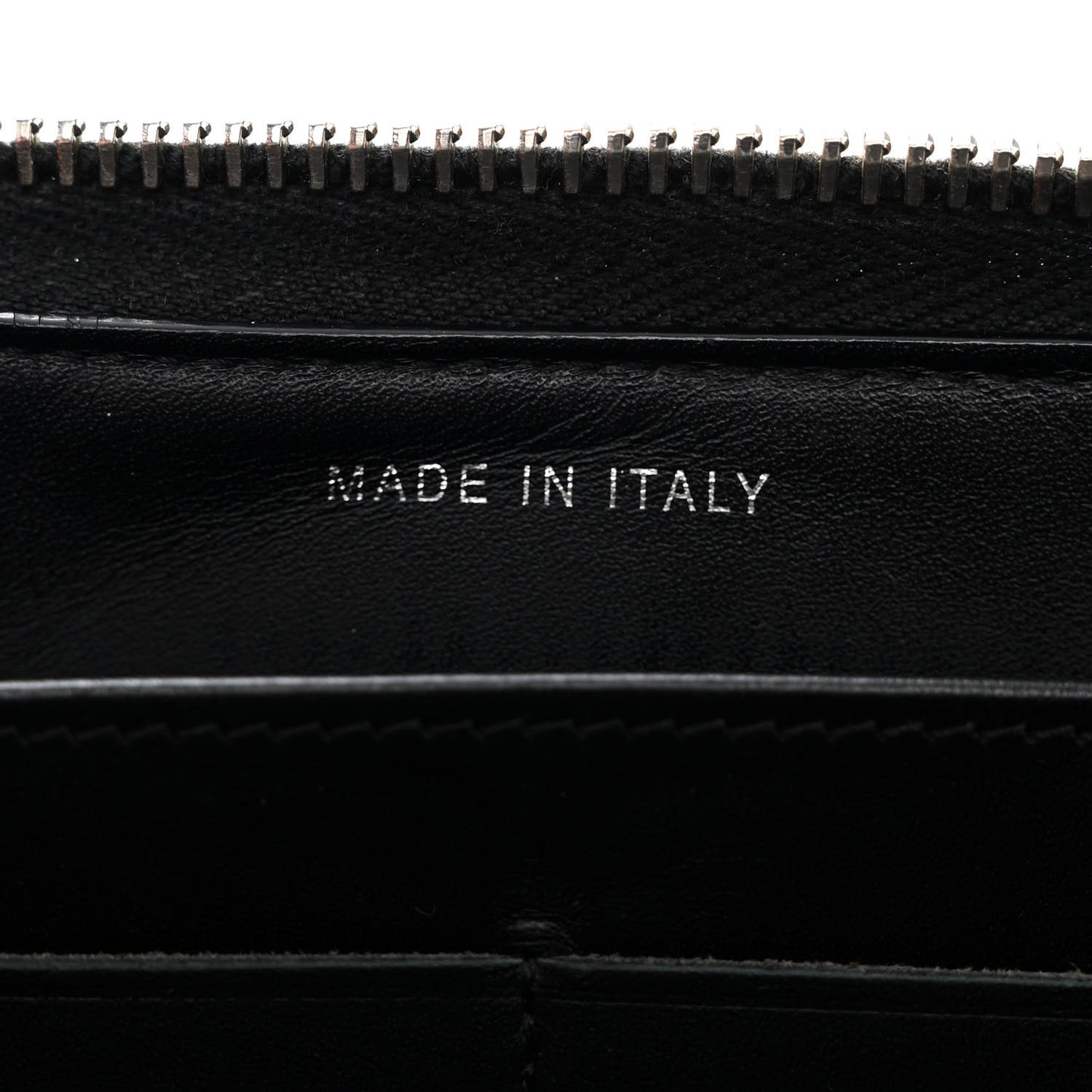 Patent Quilted Zip Around Wallet Black