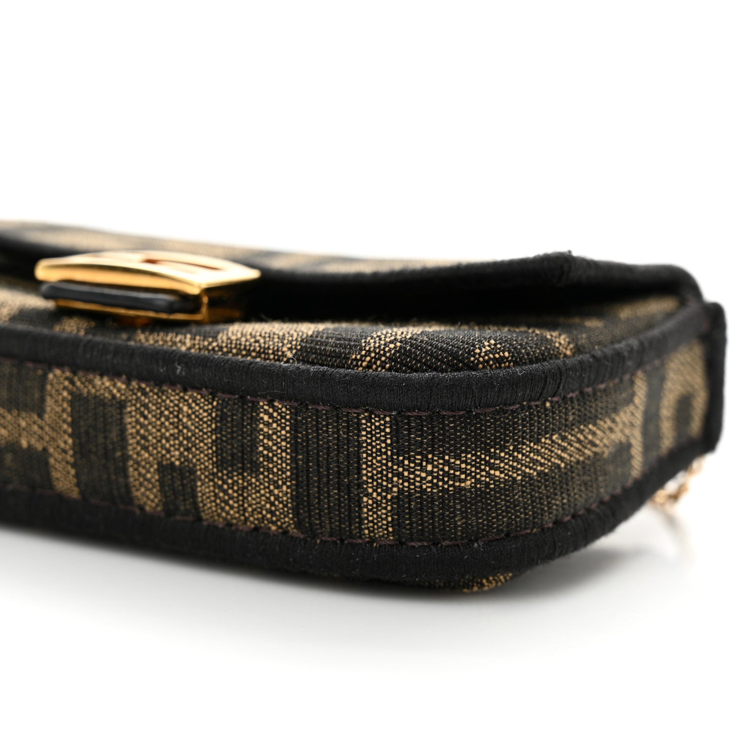 Fabric Jacquard FF 1974 Nano Baguette Charm Tobacco Moro Black