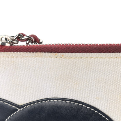 Chanel Canvas Metallic Lambskin Quilted Flag CC Pochette White 12 of 13