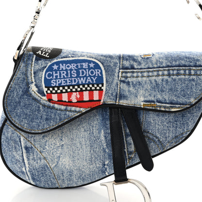 Christian Dior CHRISTIAN DIOR Denim Speedway Saddle Bag 8 of 11