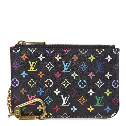 Louis Vuitton Monogram Multicolor Key Pouch Black Grenade 1 of 11
