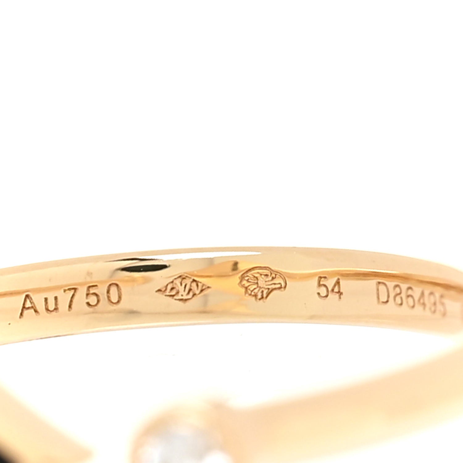 Louis Vuitton 18K Yellow Gold Diamond Black Onyx Color Blossom Mini Star Ring 54 6.75 5 of 7