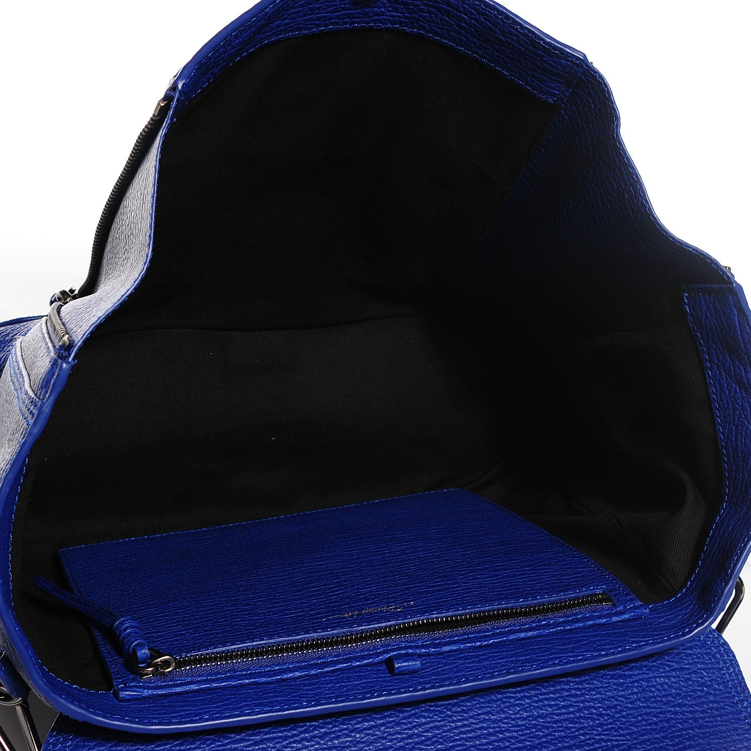 3.1 Phillip Lim 3.1 Textured Calfskin Medium Pashli Satchel Cobalt Blue 5 of 10