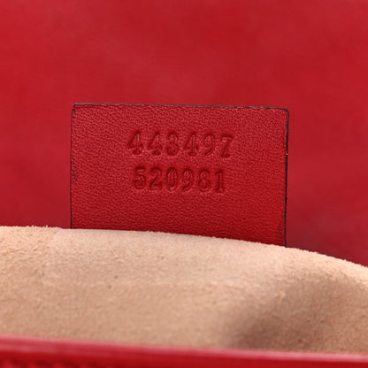 Gucci Calfskin Matelasse Small GG Marmont Shoulder Bag Hibiscus Red 7 of 10