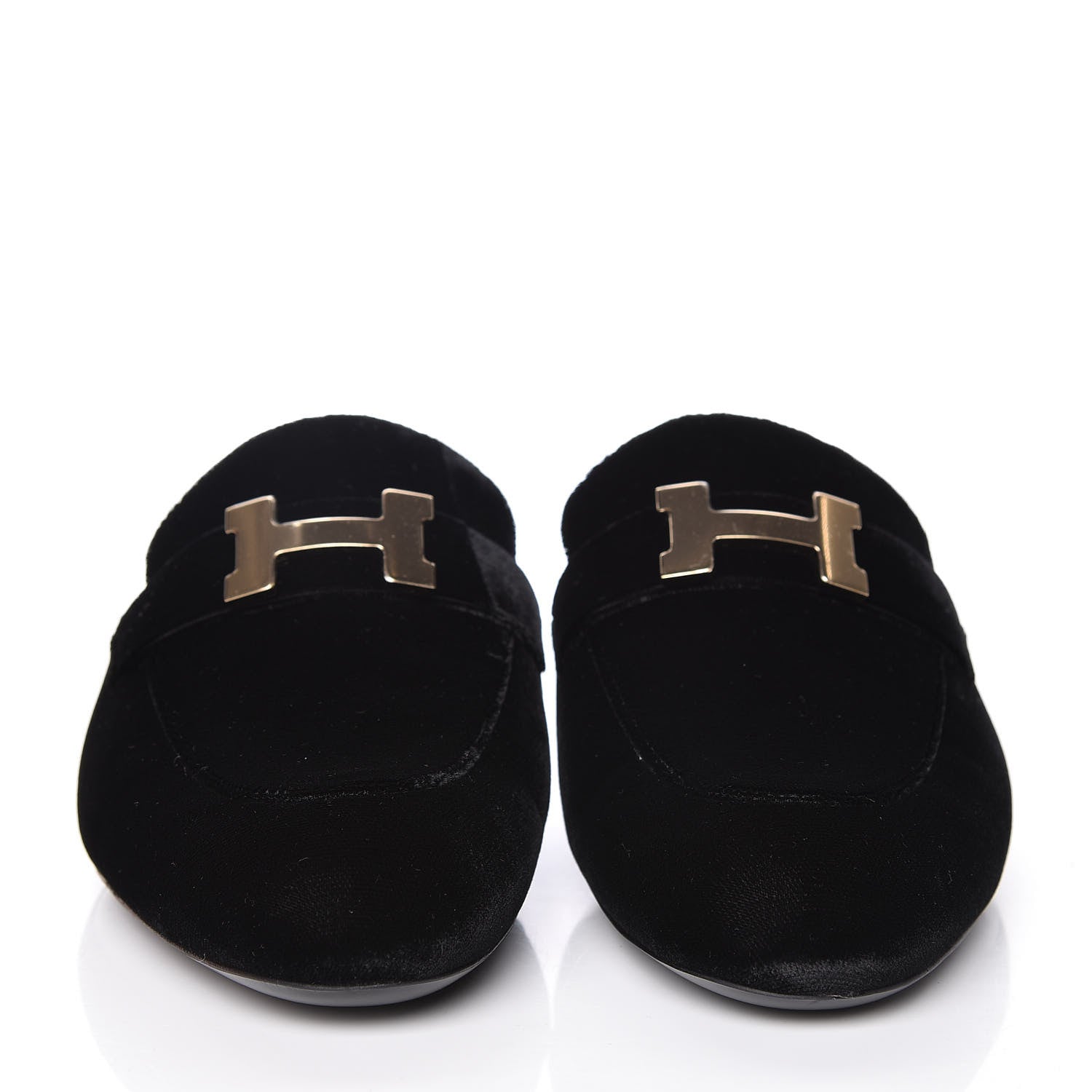 Hermes Velvet Trocadero Mule 36 Black 2 of 8