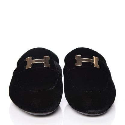 Hermes Velvet Trocadero Mule 36 Black 2 of 8