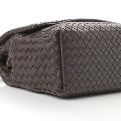 Bottega Veneta Nappa Intrecciato Flap Shoulder Bag Ebano 9 of 12