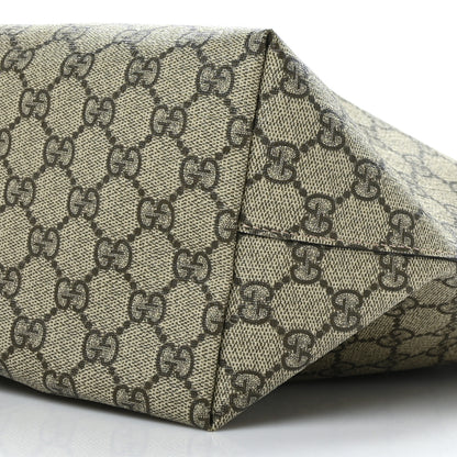 Gucci GG Supreme Monogram Textured Calfskin Web Medium Ophidia Shopping Tote Beige Ebony New Acero 9 of 9