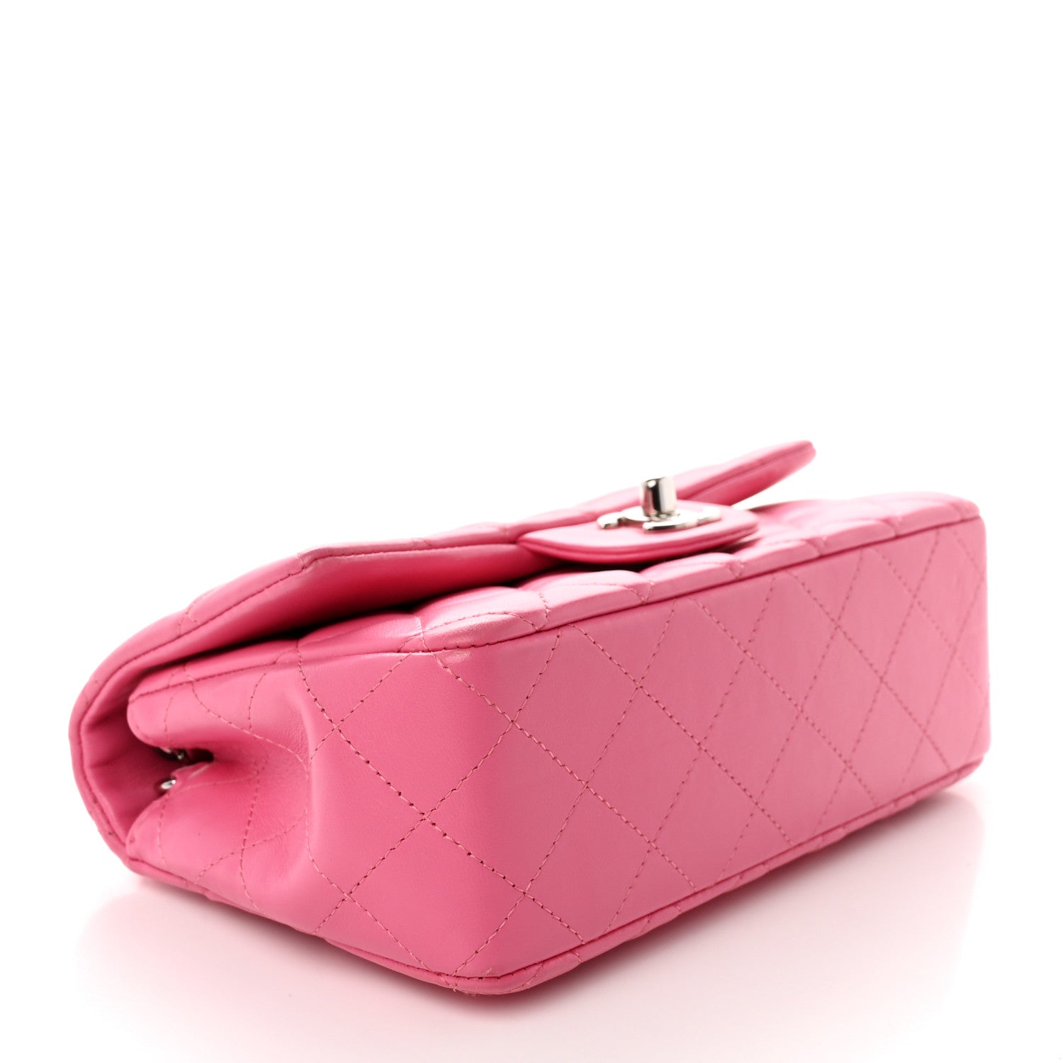 Chanel Lambskin Quilted Mini Rectangular Flap Pink 3 of 14