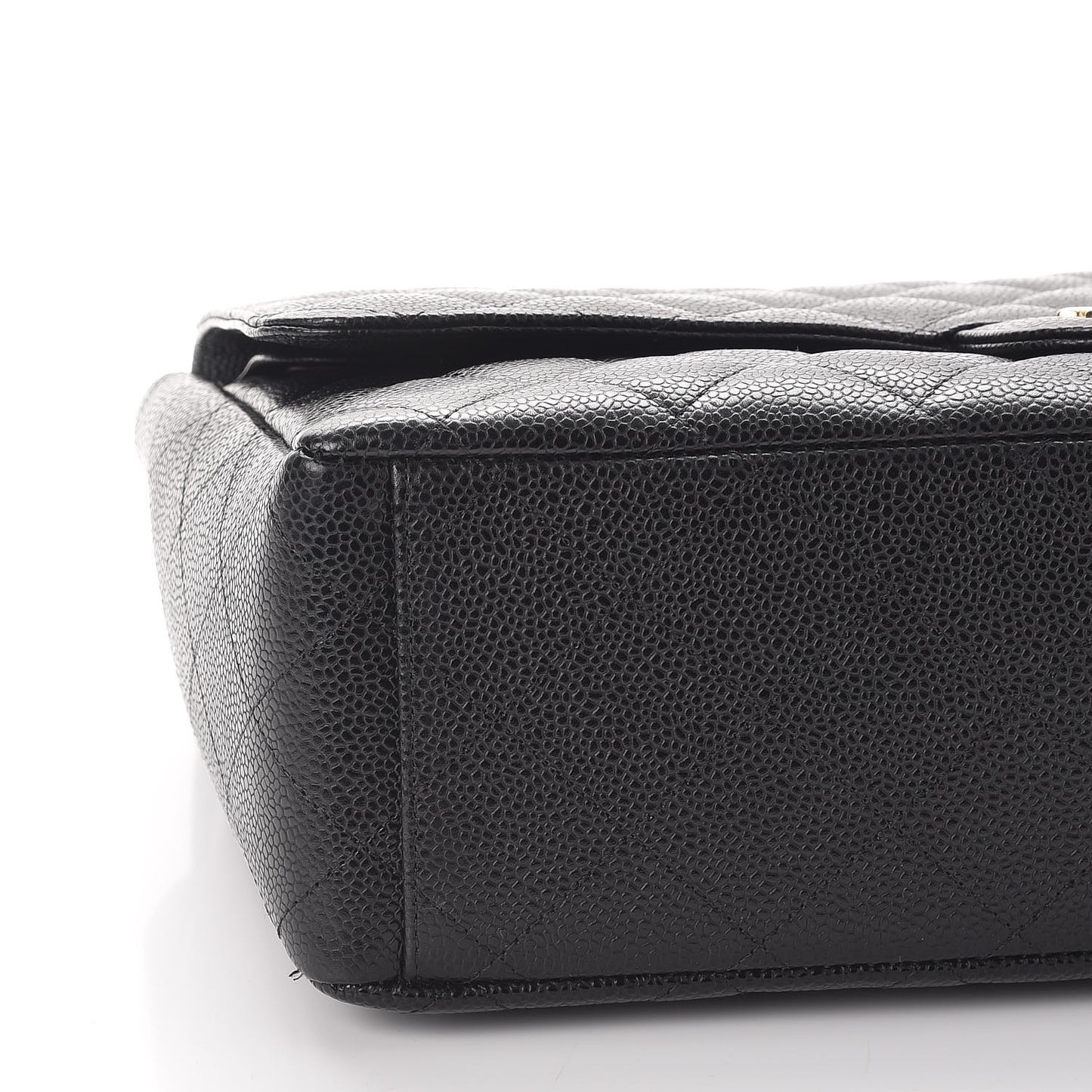 Caviar Quilted Maxi Double Flap Black