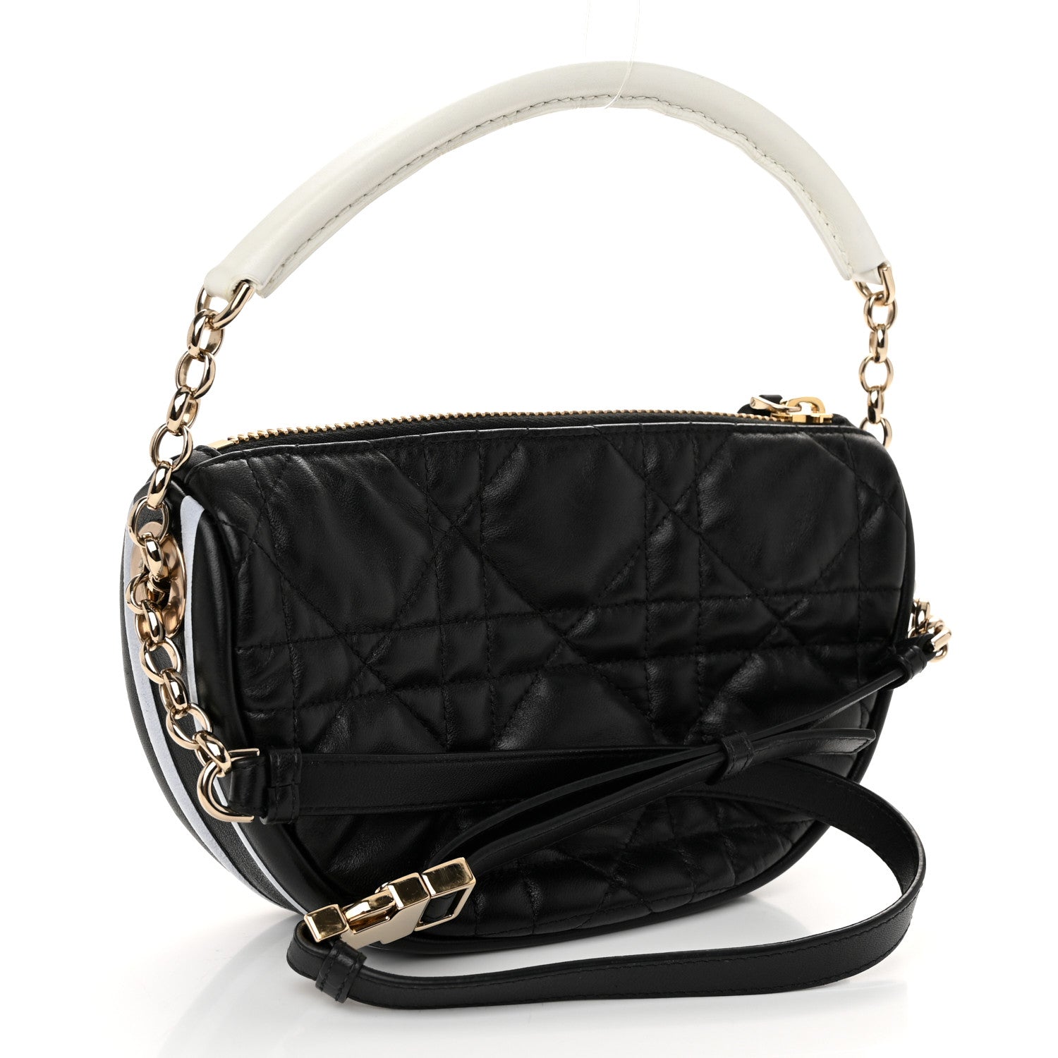 Christian Dior Lambskin Cannage Small Dior Vibe Hobo Bag Black 3 of 11