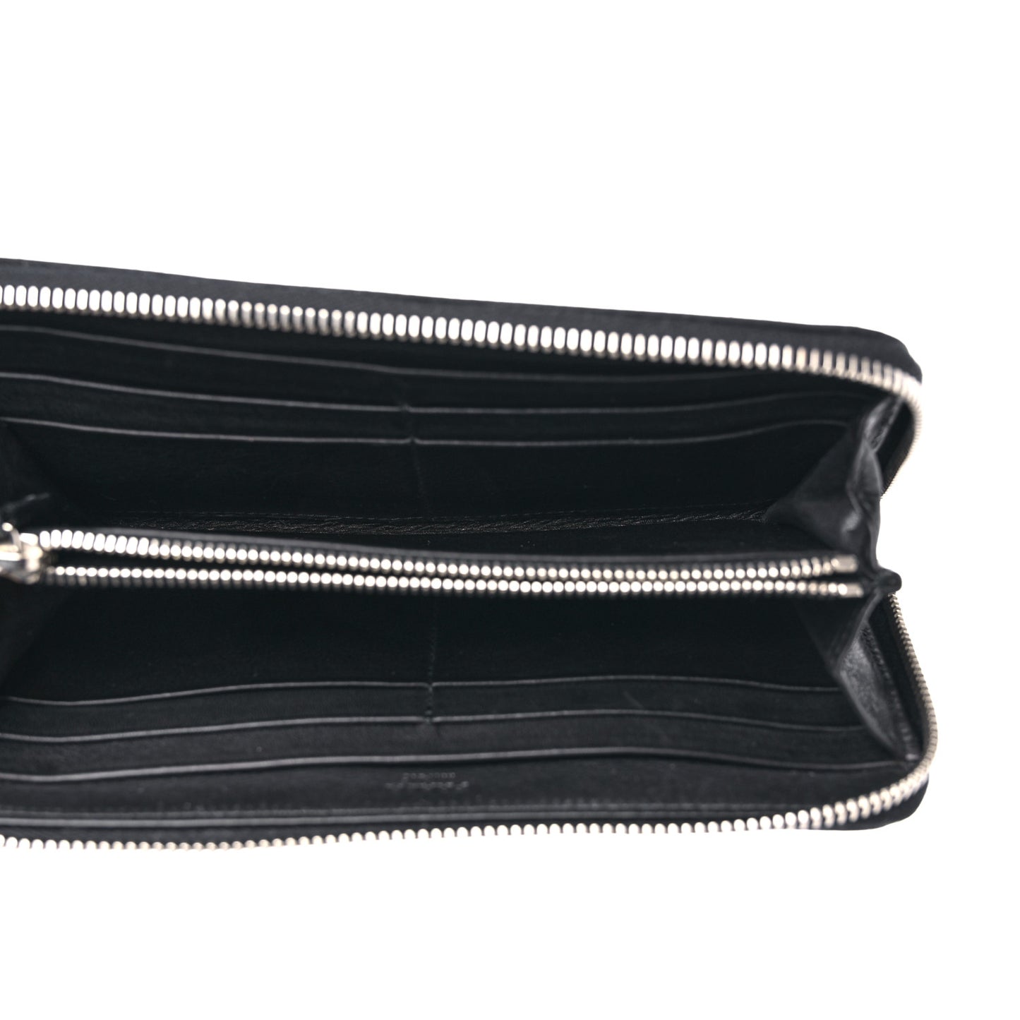 Tessuto Nylon Logo Zip Around Wallet Black