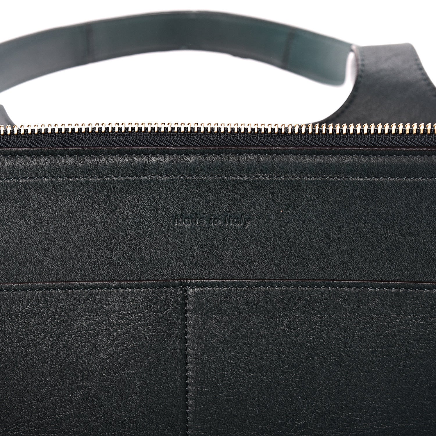 Celine Smooth Calfskin Medium Tri-Fold Bag Bottle Green 7 of 10