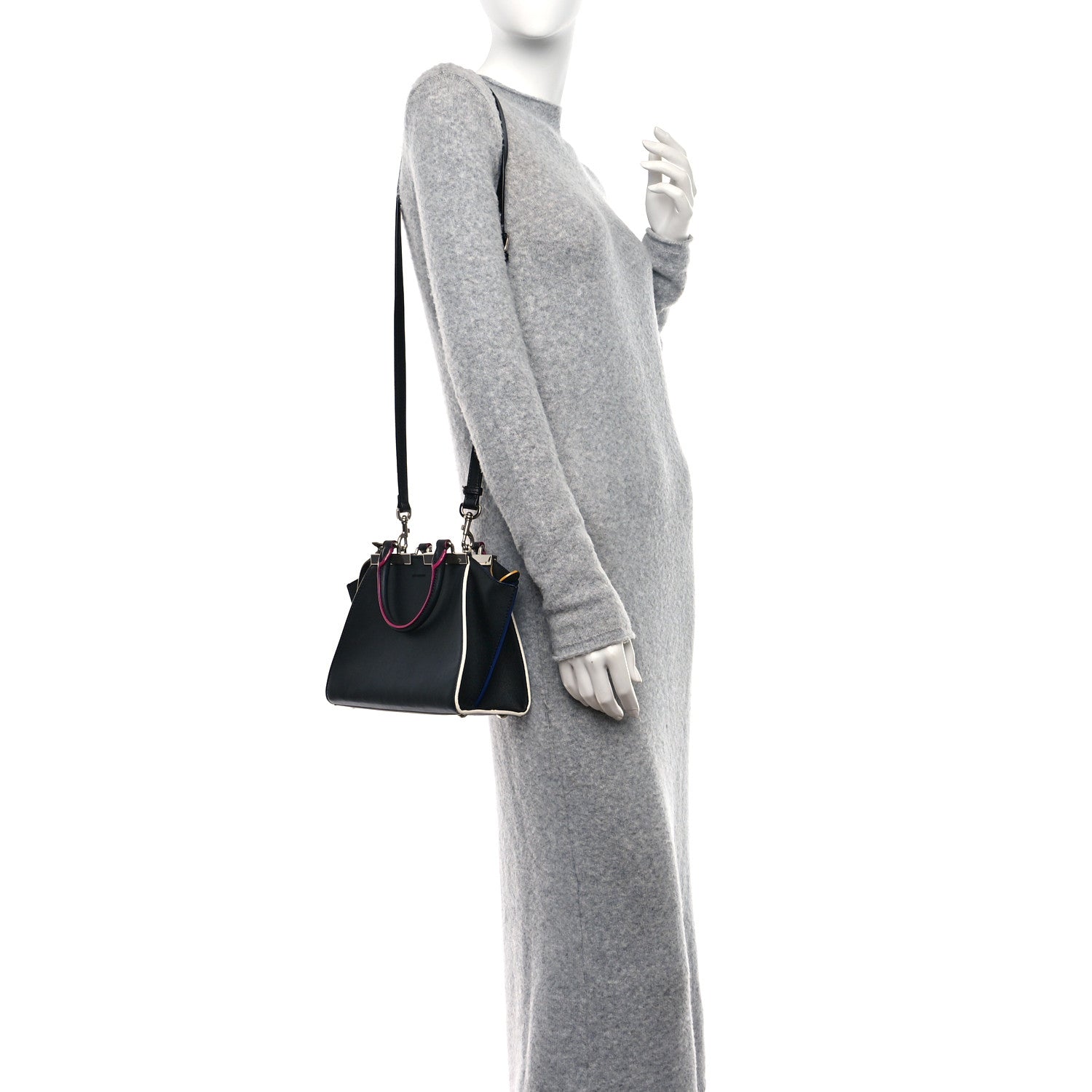 Fendi Vitello Dolce Mini 3Jours Tote Black 2 of 9
