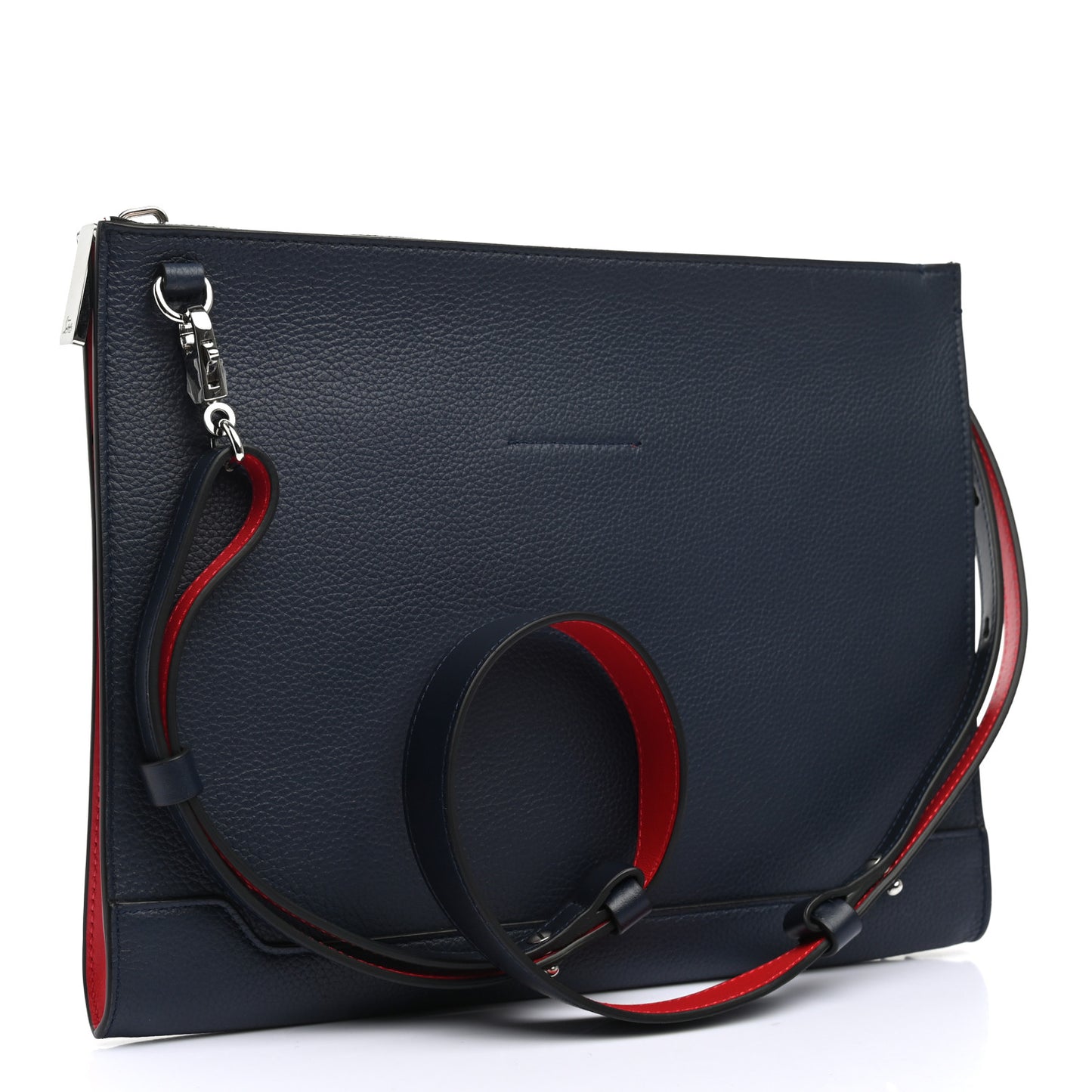 Calfskin Studded Skypouch Crossbody Clutch Marine
