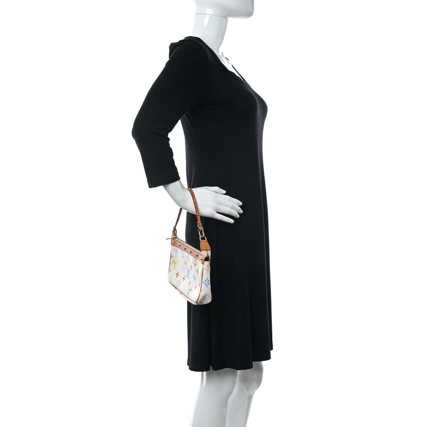 Monogram Multicolor Pochette Accessories White