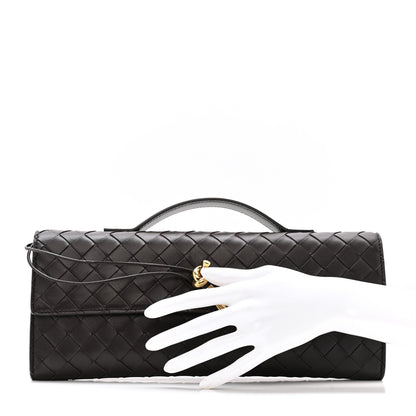 Bottega Veneta Nappa Intrecciato Long Andiamo Top Handle Clutch Fondant 2 of 9