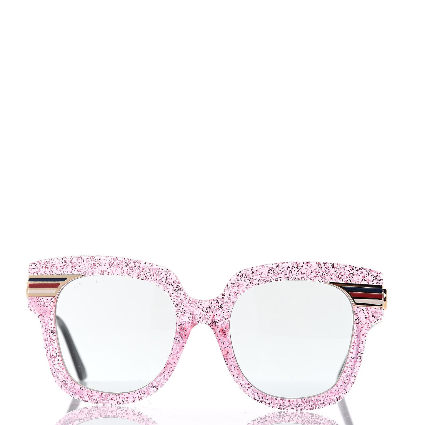 Acetate Square Frame Web Glitter GG0281S Sunglasses Pink