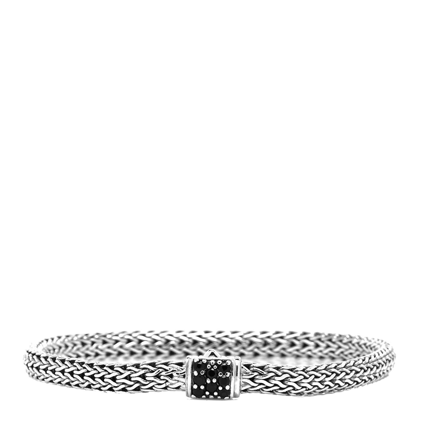 Sterling Silver Black Sapphire 5mm Classic Chain Bracelet