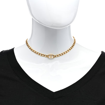 Christian Dior Metal Petit CD Choker Necklace Gold 1 of 5