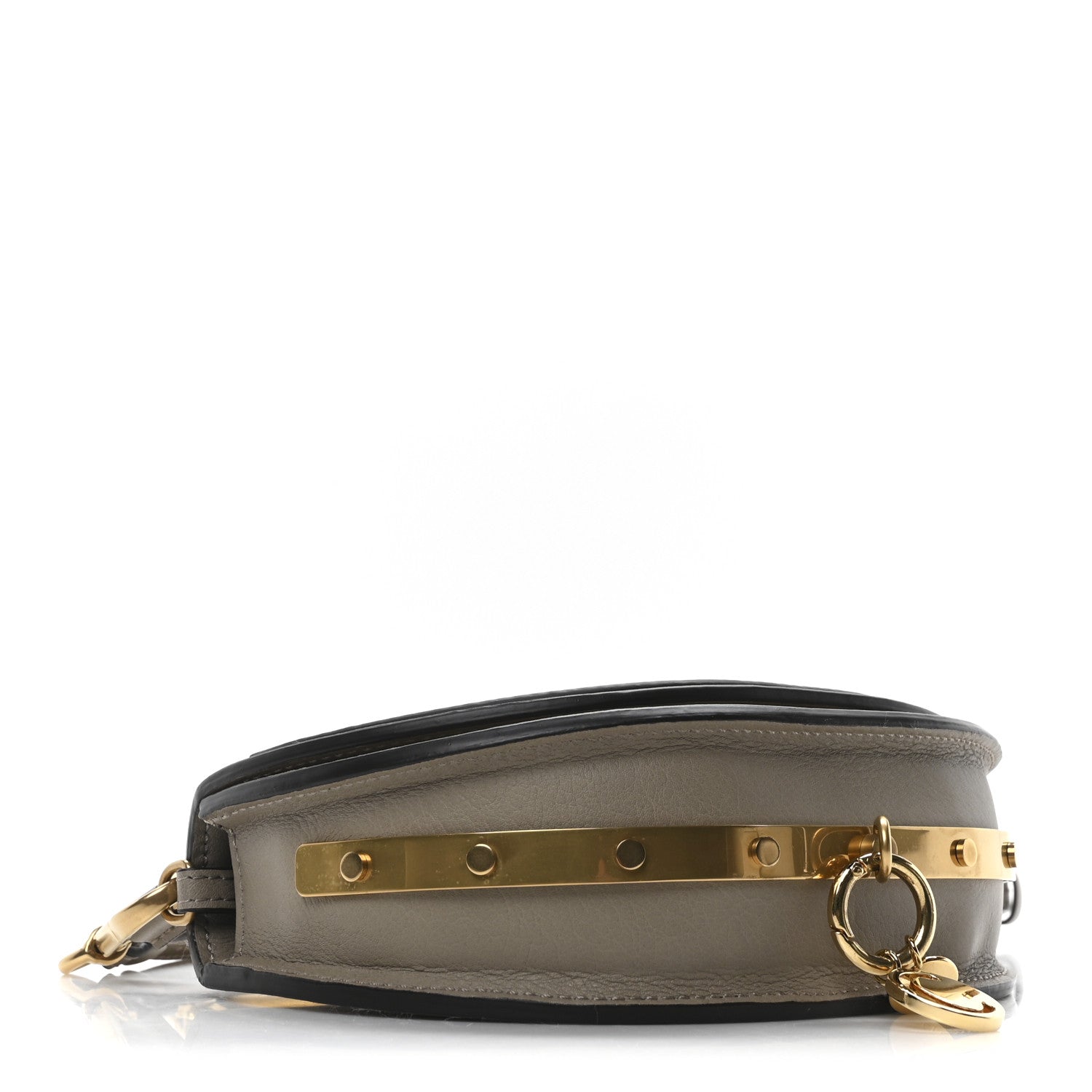 Chloe Calfskin Small Nile Bracelet Minaudiere Bag Motty Grey 4 of 10