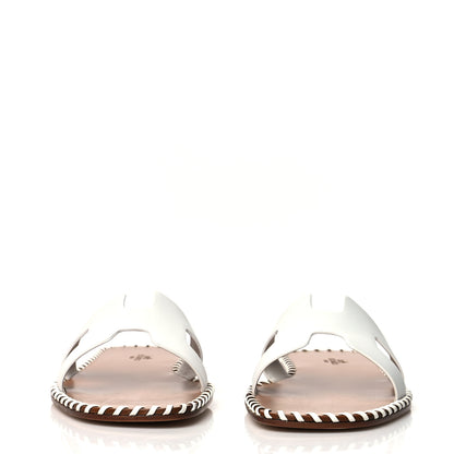 Hermes Calfskin Braided Oran Sandals 40.5 White 2 of 8
